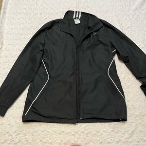 Black Adidas Lightweight Zip Up Jacket
